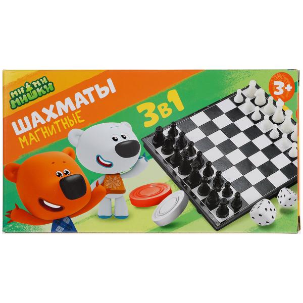 Шахматы магнитные "Ми-ми-мишки" 3в1, в кор., G049-H37025-R2