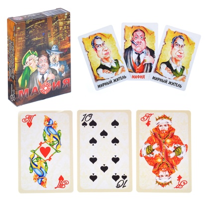 Игра карточная "Мафия" 17 карт+ классич.колода карт 7093/94 / 322530