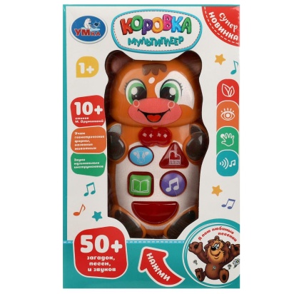 Коровка мультиплеер 50 загадок,песен,звуков.свет.кор.бат. Умка   1406T029-R2