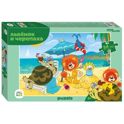Мозаика "puzzle" maxi 24 "Львёнок и Черепаха (new)" (С/м) 70017
