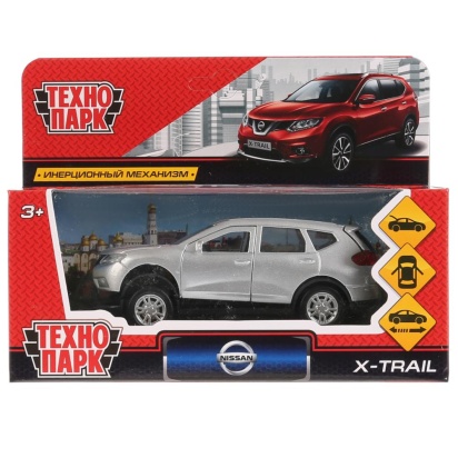 ТМ Технопарк. Машина металл "NISSAN X-TRAIL" 12см, открыв. двери, инерц, СЕРЕБР. X-TRAIL-SL