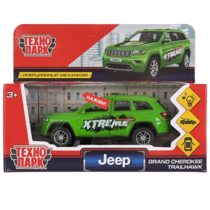Машина металл "jeep grand cherokee спорт" 12см, инерц., оранжевый в кор. CHEROKEE-12-SRT