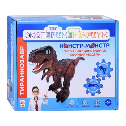 Констр-Монстр Тираннозавр, сборная модель, на бат. 1*АА, цвет в асс., кор.   Т24496 / 433233