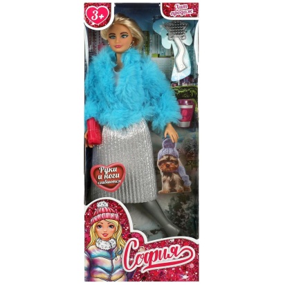 Кукла 29 см София, руки и ноги сгиб, акс, кор КАРАПУЗ , 66001-W26-S-BB