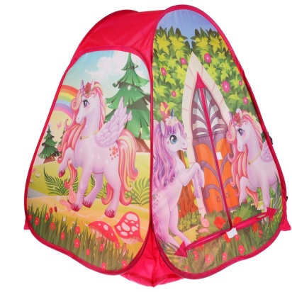 Палатка детская игровая единороги 81х90х81см, в сумке Играем вместе GFA-UC01-R