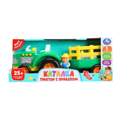 Каталка-ТРАКТОР С ПРИЦЕПОМ. 25+ песен, фраз и звуков.   B2329541-R
