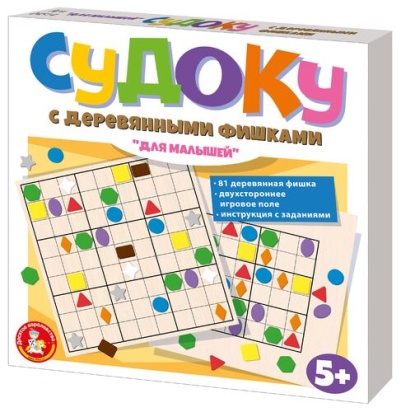 Деревянная Головоломка Судоку с дер. фиш.Для малышей 04514