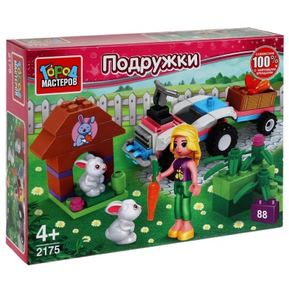 Конструктор кроличья ферма, 88 дет. Город мастеров 2175-AA