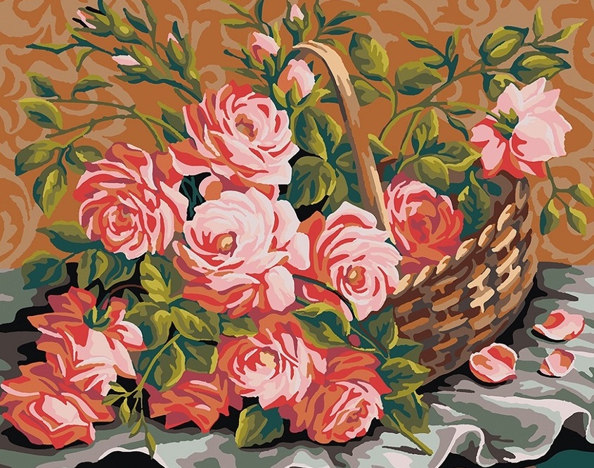 Картина по номерам на холсте 50х40 "Розы из сада" КН5040091