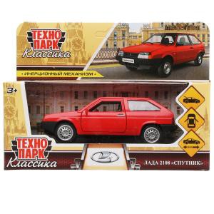 Машина металл LADA -2108 "СПУТНИК", 11,7 см, двери, баг., ин., красный, кор. 2108-12-RD