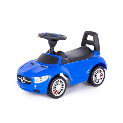 Каталка-автомобиль "SuperCar" №1 со звуковым сигналом (синяя) 94872
