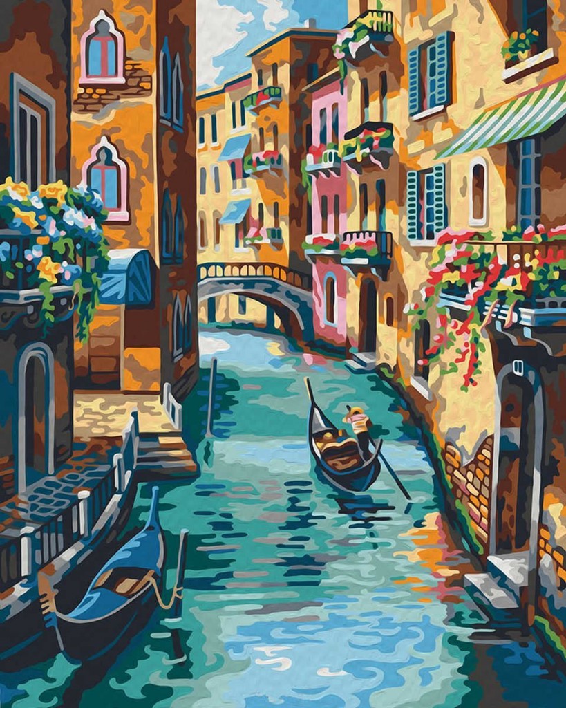 Картина по номерам на холсте 50х40 "Венецианский канал" КН5040105