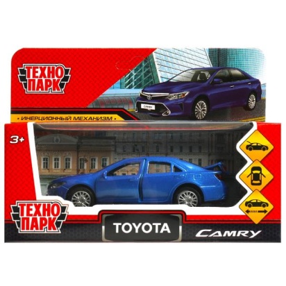 Машина металл TOYOTA CAMRY 12 см, двери, багаж, инерц. синий ,кор Технопарк   CAMRY-12-BU