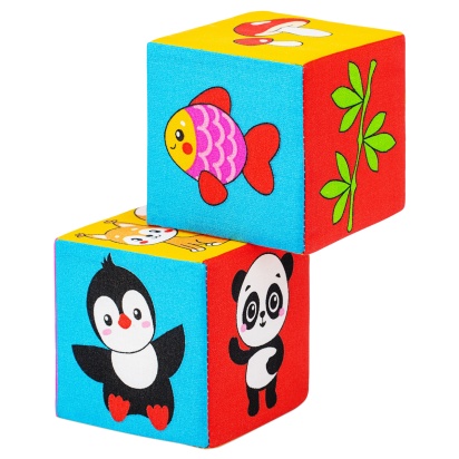 Игрушка кубики "Мякиши" (Кто что ест) 590М