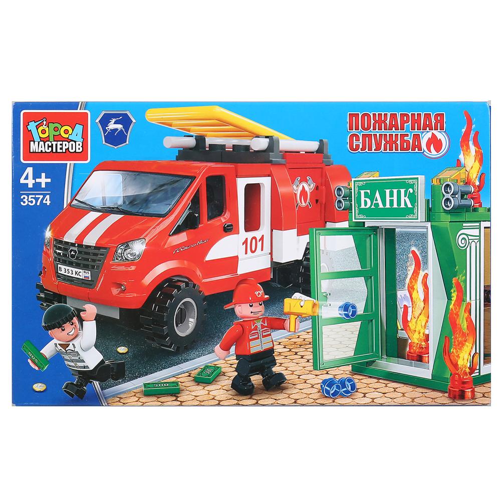 Конструктор "Город мастеров" пожар в банке, с фигурками, 145дет. в русс. 3574-KK