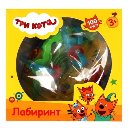 Логическая игра шар-лабиринт Три Кота кор.12*12*12см ИГРАЕМ ВМЕСТЕ 1604K1267-R1