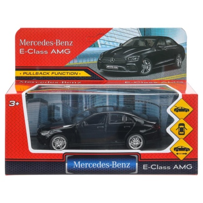 Машина металл MERCEDES-BENZ e-class amg 12см, дв,баг,ин,черный, кор. Технопарк   ECLASS-12-BK