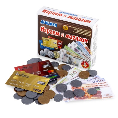 Игра настольная "Играем в магазин. Денежка" 03564