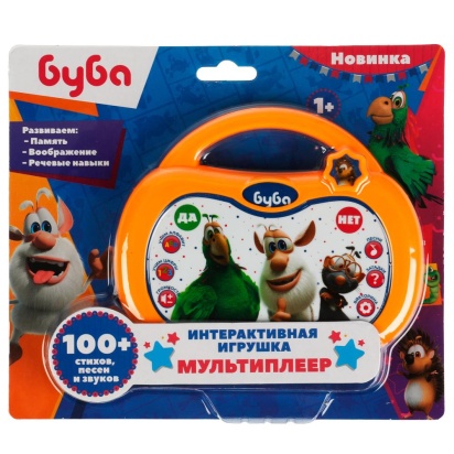 Интерактивная игрушка мультиплеер Буба 100 стихов,песен,звуков.блист.бат. Умка   HT586-R3