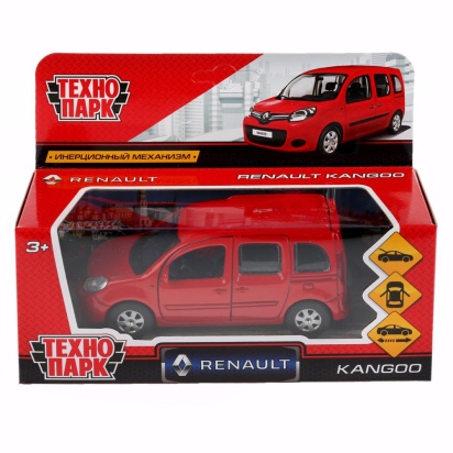 ТМ Технопарк. Машина металл "RENAULT KANGOO" 12см, открыв. двери, инерц., КРАСНЫЙ, KANGOO-RD