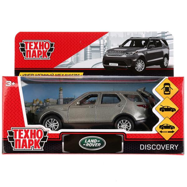 Машина металл LAND ROVER DISCOVERY 12см, открыв. двери, инерц, серый, в кор. Технопарк, DISCOVERY-GY