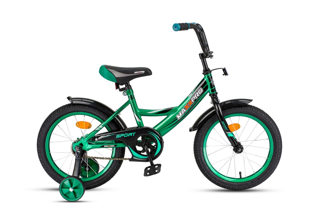 16 SPORT-16-1 (зелено-черный) Велосипед