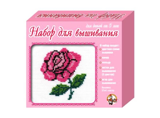 Вышивка. Роза (набор для вышивания крестиком) 00317Ц