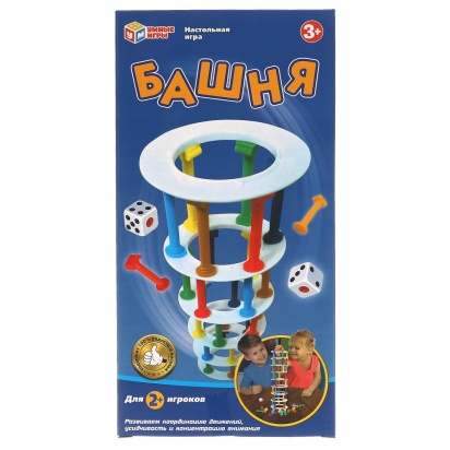 Настольная игра башня, кор.15*30*4см Умные игры 2008K1055-R