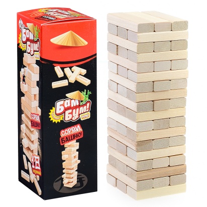 Игра для детей и взрослых "Бам-Бум mini" (падающая башня)   2790  / 268048