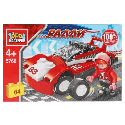 Конструктор СПОРТКАР, 64 дет. Город мастеров 5768-PZ