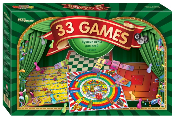 Настольная игра "33 лучшие игры мира" 76584ст