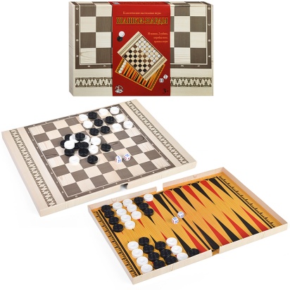 Игры настольные классические. "Шашки-нарды"   03790  / 254132
