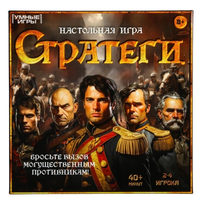 Стратеги. Настольные игра-ходилка квадрат.40 карточек.250х250х55 мм. Умные игры   365049     