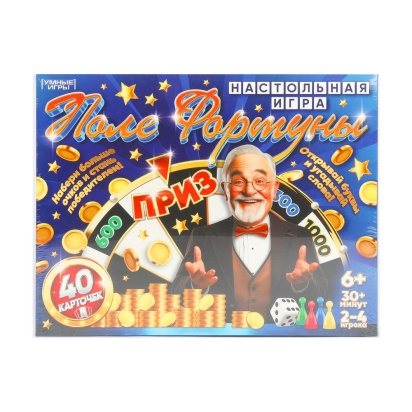 Поле Фортуны. Настольная игра-викторина. 40 карточек. 450х350х40 мм. Умные игры   387334     