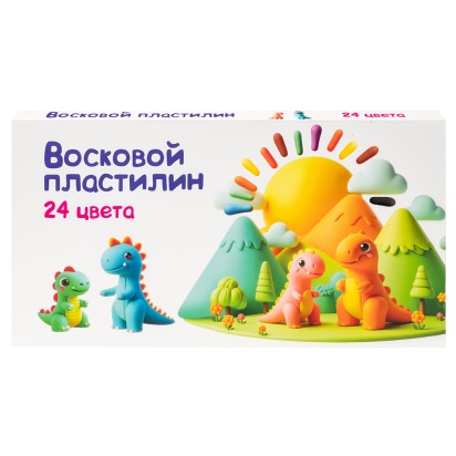 Пластилин для детской лепки "Восковой пластилин 24 цвета"  DMR24