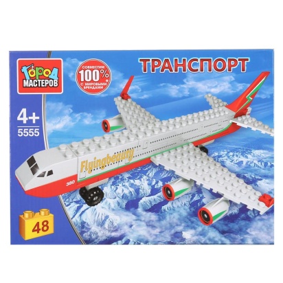 Конструктор "Город мастеров" самолет, 48дет. 5555-BY