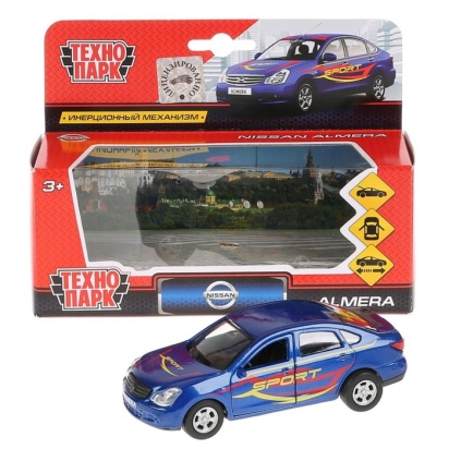 Машина металл Nissan Almera спорт 12см, открыв.двери и багажник,инерц. SB-17-47-NA-S-WB