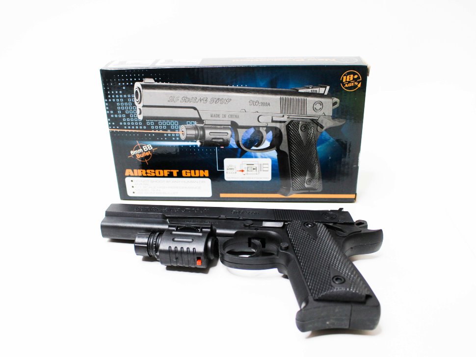 Игрушечное оружие Пистолет, лазерный прицел, пластик, коробка, 6561
