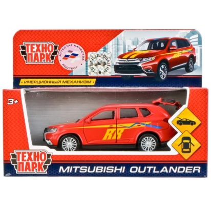 МАШИНА "ТЕХНОПАРК" МЕТАЛЛ. ИНЕРЦ. MITSUBISHI OUTLANDER СПОРТ 12СМ, ОТКРЫВ ДВЕРИ В КОР., OUTLANDER-SP