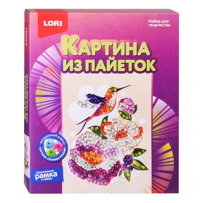 Картина из пайеток 20*25 см "Колибри" Ап-055 / 398135
