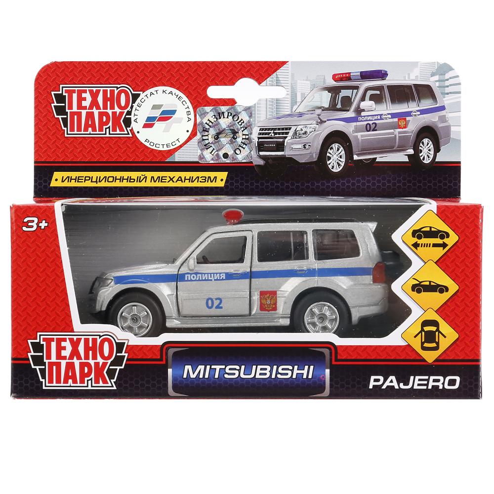 ТМ ТЕХНОПАРК. МЕТАЛЛ MITSUBISHI PAJERO ПОЛИЦИЯ 12 СМ, ОТКРЫВ. ДВЕРИ, ИНЕРЦ. В КОР. SB-17-61-MP(P)-WB