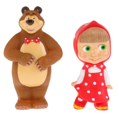 ИГРУШКИ ДЛЯ ВАННОЙ "ИГРАЕМ ВМЕСТЕ" МАША И МЕДВЕДЬ (М/Ф "МАША И МЕДВЕДЬ") В СЕТКЕ 3R-35RMM