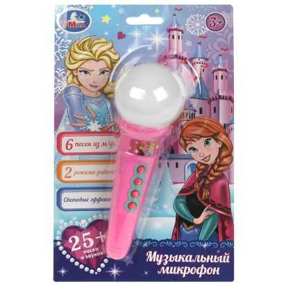 Музыкальный микрофон 25+ песен,звуков.блист.бат. Умка   HT569-R13