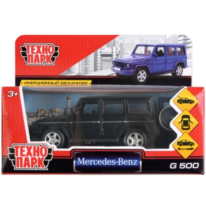 ТМ Технопарк. Машина металл "MERCEDES-BENZ G-CLASS" 12см, открыв. двери, инерц., ЧЕРНЫЙ, G-СLASS-BK