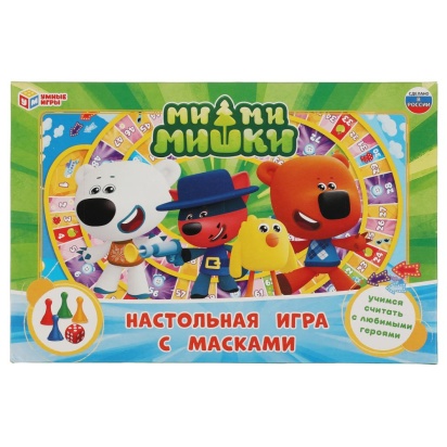 Ми-ми-мишки. Настольная игра-ходилка с масками 4 шт. Умные игры 313914