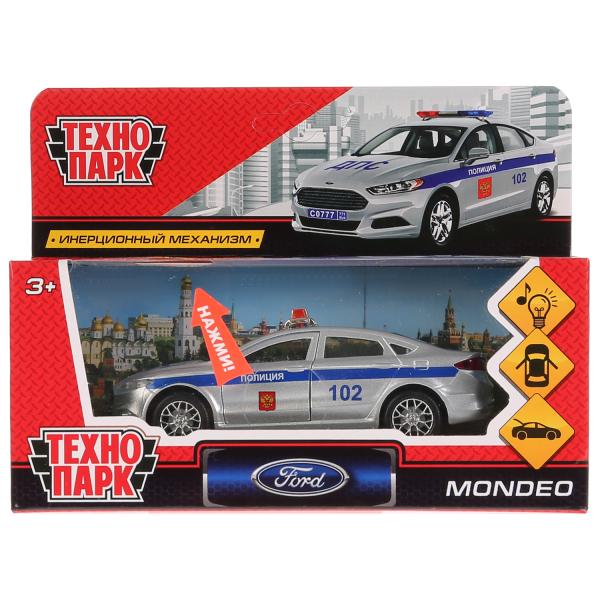 Машина металл свет-звук "FORD MONDEO ПОЛИЦИЯ", длина 12 см, откр двер, инерц. Технопарк, MONDEO-P-SL