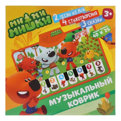 МУЗЫКАЛЬНЫЙ КОВРИК-ПИАНИНО "УМКА" МИМИМИШКИ НА БАТ. HX05013-A-R14
