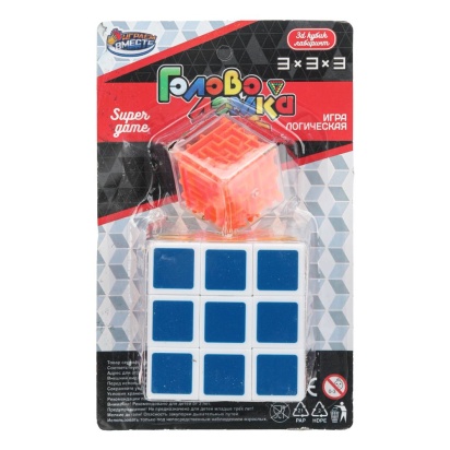 Логическая игра кубик 3х3, лабиринт, блист.16*10*6см ИГРАЕМ ВМЕСТЕ   B2376405-R