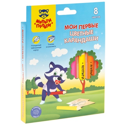 Карандаши цветные Мульти-Пульти "Мои первые цветные карандаши", 08цв., утолщ CP_29290