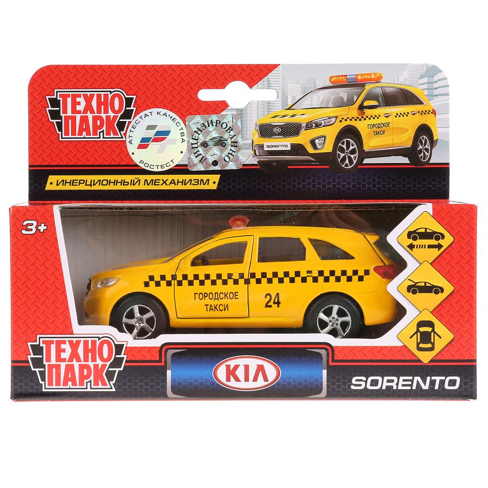 Машина металл KIA sorento prime ТАКСИ, 12 см, двери, багаж., инерц., кор. Технопарк SB-17-75-KS-T-WB